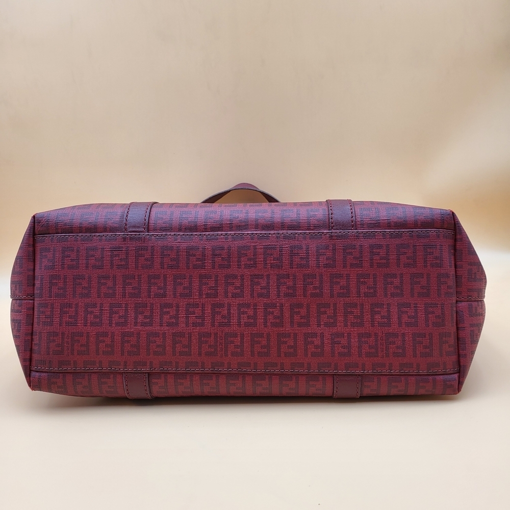 Fendi Rubino Zucchino Coated Canvas and Leather Tote..authentic.. w/COA.. - Picture 6 of 16